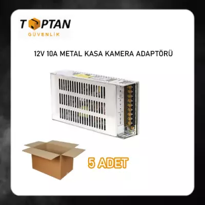 Cortex 12V 10 Amper Metal Kasa Kamera Adaptörü 5 Adet Avantajlı Paket