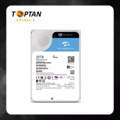 Seagate 3.5" 20TB  7200RPM 256MB Skyhawk ST20000VE002  Güvenlik Harddiski