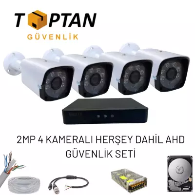 2 MP 1080P 4 Kameralı Ahd Güvenlik Seti ARNA-7144