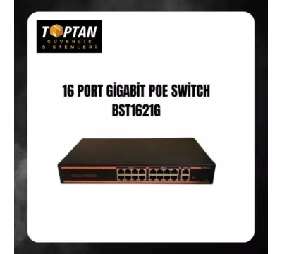 BESTA 16 PORT GİGABİT POE SWİTCH 10/100/1000 Mbps BST1621G