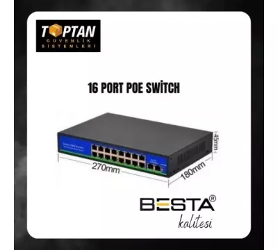 BESTA 16 PORT POE SWİTCH KD1621GL