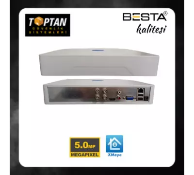 BESTA 4 KANAL 5 MP H.265 HİBRİT KAMERA KAYIT CİHAZI - BS314