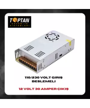 COMBO 12 V 30 AMPER METAL KASA TRAFO / 110V. - 230V. GİRİŞ / TEMİZ VOLTAJ ÇIKIŞI