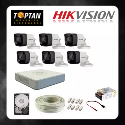 HIKVISION 6 DIŞ MEKAN KAMERALI GÜVENLİK SETİ - HDD DAHİL - HV16D06