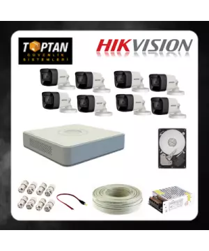 HIKVISION 8 DIŞ MEKAN KAMERALI GÜVENLİK SETİ - HDD DAHİL - HV16D08