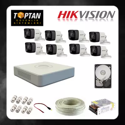 HIKVISION 8 DIŞ MEKAN KAMERALI GÜVENLİK SETİ - HDD DAHİL - HV16D08