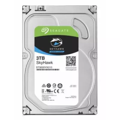 Seagate Skyhawk 3.5" 3TB Sata 3.0 64MB 180Mb/s 5900Rpm 64HD Kamera 180TB/Yil Isyükü 7/24 Güvenlik Diski ST3000VX010