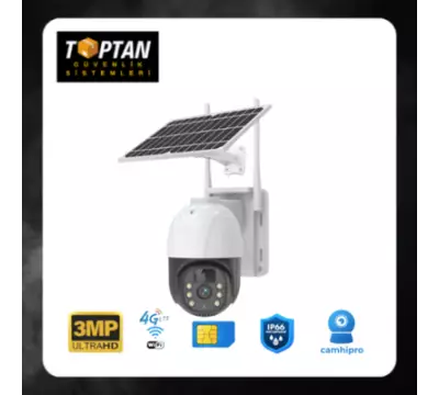 3 MP PTZ SPEED DOME SİM KARTLI SOLAR GÜVENLİK KAMERASI - 1043