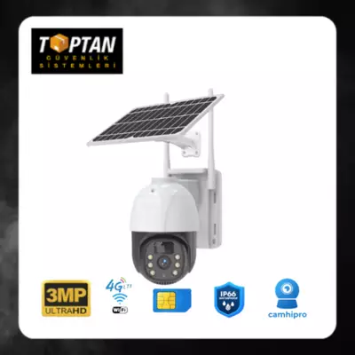 3 MP PTZ SPEED DOME SİM KARTLI SOLAR GÜVENLİK KAMERASI - 1043