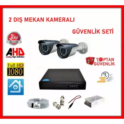 2 MP Ahd 2 Dış Mekan Kameralı Güvenlik Seti ARNA-7122