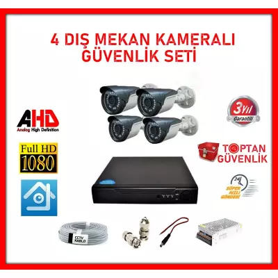 2 MP Ahd 4 Dış Mekan Kameralı Güvenlik Seti ARNA-7124