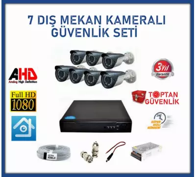 2 MP AHD 7 DIŞ MEKAN KAMERALI GÜVENLİK SETİ ARNA-7127