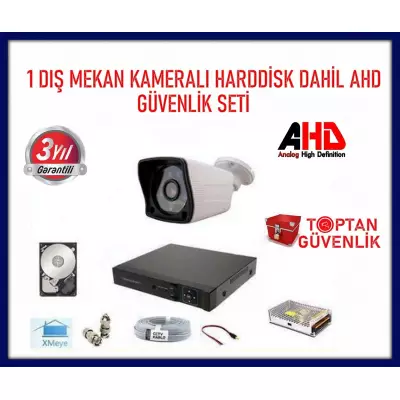 2 MP 1080P 1 Kameralı Ahd Güvenlik Seti 320GB Harddisk Dahil ARNA-7321