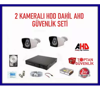 2 MP 1080P 2 KAMERALI AHD GÜVENLİK SETİ 320 GB HARDDİSK DAHİL ARNA-7322