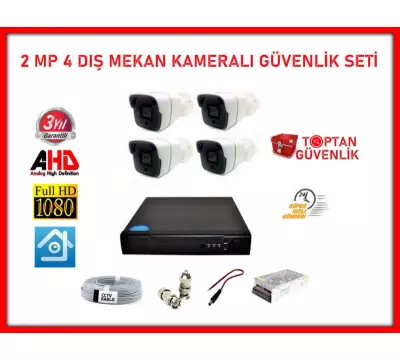 2 MP 1080P 4 Kameralı Ahd Güvenlik Seti ARNA-7144