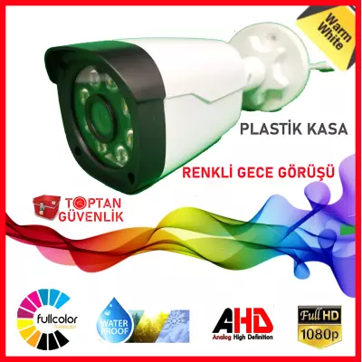 8 ATOM LED RENKLİ GECE GÖRÜŞLÜ WARM LED PLASTİK KASA BULLET GÜVENLİK KAMERASI ARNA-2822