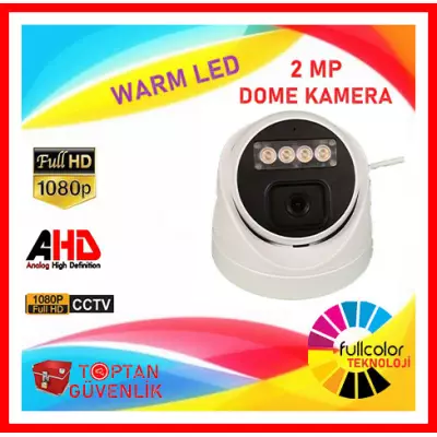 2 MP WARM LED FULL COLOR DOME GÜVENLİK KAMERASI ARNA-2124