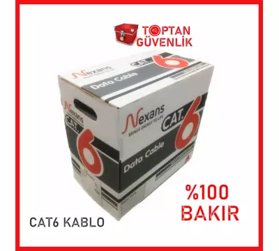 Nexans Cat6 Utp 23 AWG Halogen Free Kablo 305 Metre Full Bakır