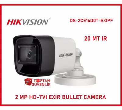 Hikvision DS-2CE16D0T-EXIPF 2 MP 2.8 mm HD-TVI EXIR Bullet  Haikon Güvenlik Kamerası