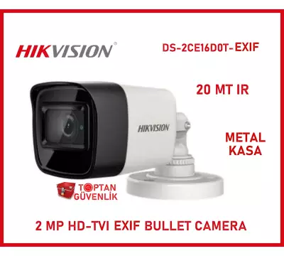 Hikvision DS-2CE16D0T-EXIF Gece Görüşlü 1080P Metal Güvenlik Kamerası