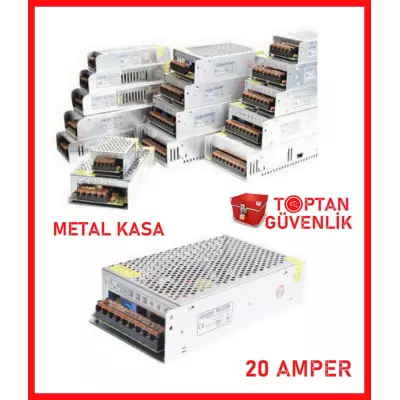 Cortex 12V 20 Amper Metal Kasa Kamera Adaptörü MA-1220A