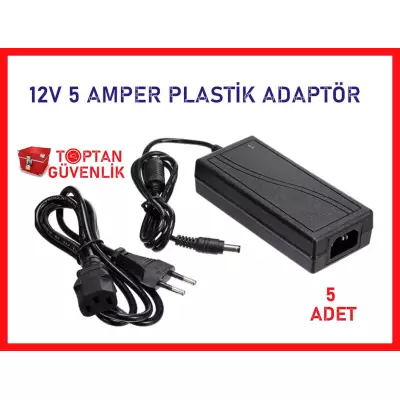 12V 5 AMPER PLASTİK SWITCH ADAPTÖR GÜVENLİK KAMERASI ADAPTÖRÜ 5 ADET