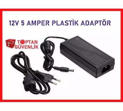 12V 5 AMPER PLASTİK SWITCH ADAPTÖR Güvenlik Kamerası Adaptörü ARNA-6255