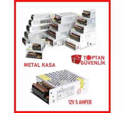 Cortex 12V 5 Amper Small Metal Kasa Kamera Adaptörü MA-1205SM