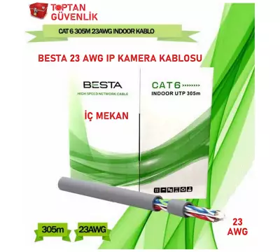 CAT6 305 METRE CAT 6 KABLO 23 AWG IP KAMERA KABLOSU ARNA-5631