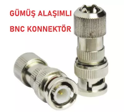 GÜMÜŞ ALAŞIMLI BNC KONNEKTÖR ARNA-6014