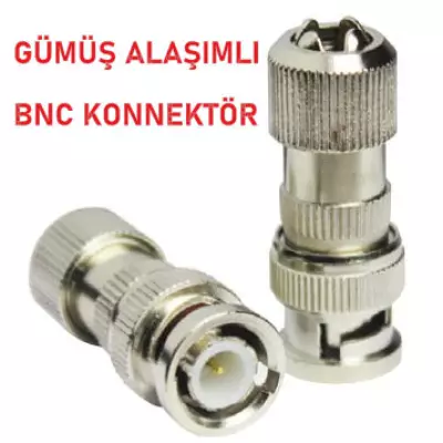 GÜMÜŞ ALAŞIMLI BNC KONNEKTÖR ARNA-6014