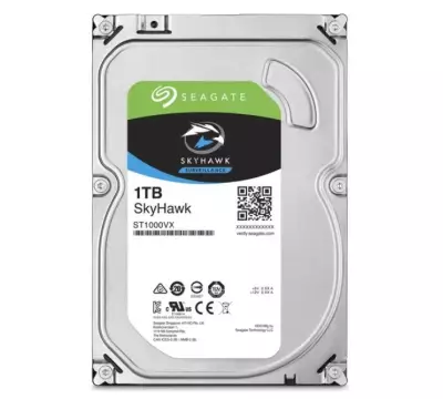 Seagate Skyhawk 3.5" 1 TB Sata 3.0 64MB 180Mb/s 5900Rpm 64HD Kamera 180TB/Yil Isyükü 7/24 Güvenlik Diski