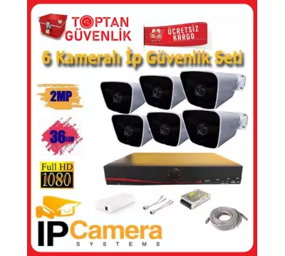 6 Kameralı Full Hd Ip Güvenlik Kamerası Sistemi ARNA-8366