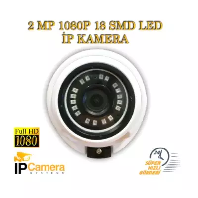 2 MP IP 18 SMART LED DAHİLİ MIKROFONLU DOME GÜVENLİK KAMERASI ARNA-1821