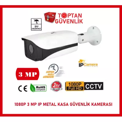 3 MP METAL KASA IP 1080P FULL HD DIŞ MEKAN GÜVENLİK KAMERASI ARNA-1093