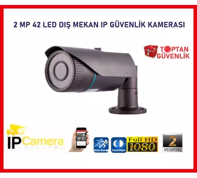 2 MP 1080P 42 LED 3.6 MM DIŞ MEKAN IP GÜVENLİK KAMERASI ARNA-1238