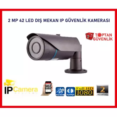 2 MP 1080P 42 LED 3.6 MM DIŞ MEKAN IP GÜVENLİK KAMERASI ARNA-1238