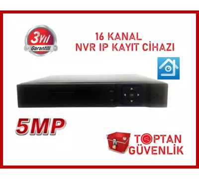 5 MP DESTEKLİ 16 KANAL NVR IP Kamera Kayıt Cihazı  ARNA-4165