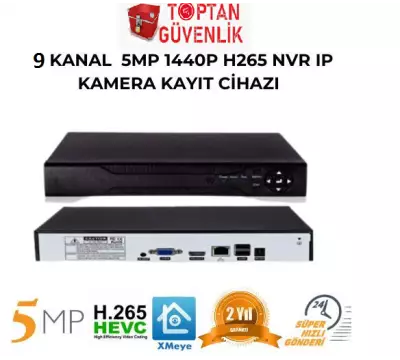 5 MP DESTEKLİ 9 KANAL NVR IP Kamera Kayıt Cihazı H-265 ARNA-4169