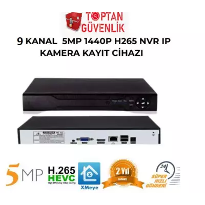 5 MP DESTEKLİ 9 KANAL NVR IP Kamera Kayıt Cihazı H-265 ARNA-4169