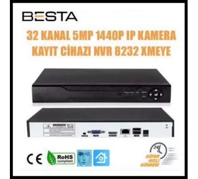 32 KANAL 5 MP IP KAMERA KAYIT CİHAZI NVR 8232 XMEYE