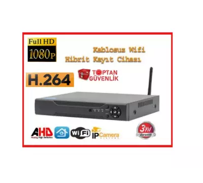 4 Kanal 2MP 1080P H264 Kablosuz Wifi Hibrit 4 Sesli Dvr Kayıt Cihazı ARNA-1747