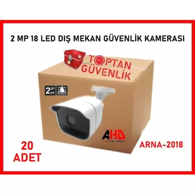 2MP Ahd 1080P 18 SMD Led Bullet Güvenlik Kamerası ARNA-2018 20 ADET