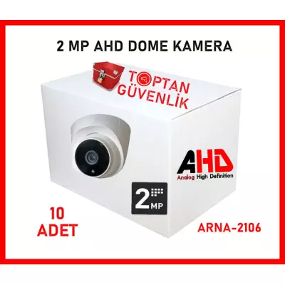 2 MP 1080P AHD 6 ATOM LED DOME GÜVENLİK KAMERASI ARNA-2106 EKONOMİK 10'LU KOLİ