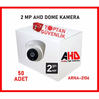 2 MP 1080P AHD 6 ATOM LED DOME GÜVENLİK KAMERASI ARNA-2106 EKONOMİK 50 ADET KOLİ