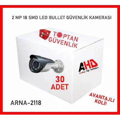 2 MP 1080P 18 SMD LED GECE GÖRÜŞLÜ AHD KAMERA ARNA-2118 30 ADET