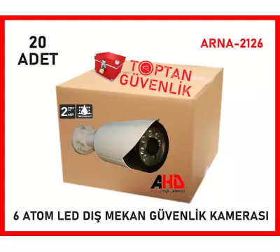 2 MP 1080P 6 Atom Led Gece Görüşlü Ahd Güvenlik Kamerası ARNA-2126 20 Adet