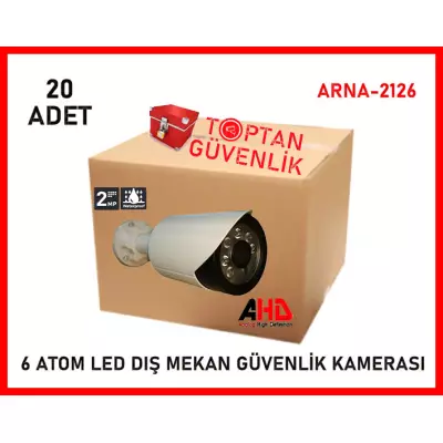 2 MP 1080P 6 Atom Led Gece Görüşlü Ahd Güvenlik Kamerası ARNA-2126 20 Adet