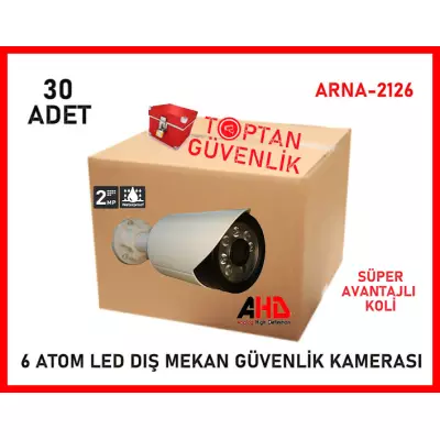 2 MP 1080P 6 Atom Led Gece Görüşlü Ahd Güvenlik Kamerası ARNA-2126 30 Adet Avantajlı Koli