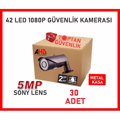 2 MP 1080P Gece Görüşlü Metal Kasa 42 Led Bullet Güvenlik Kamerası ARNA-2142 30'LU KOLİ